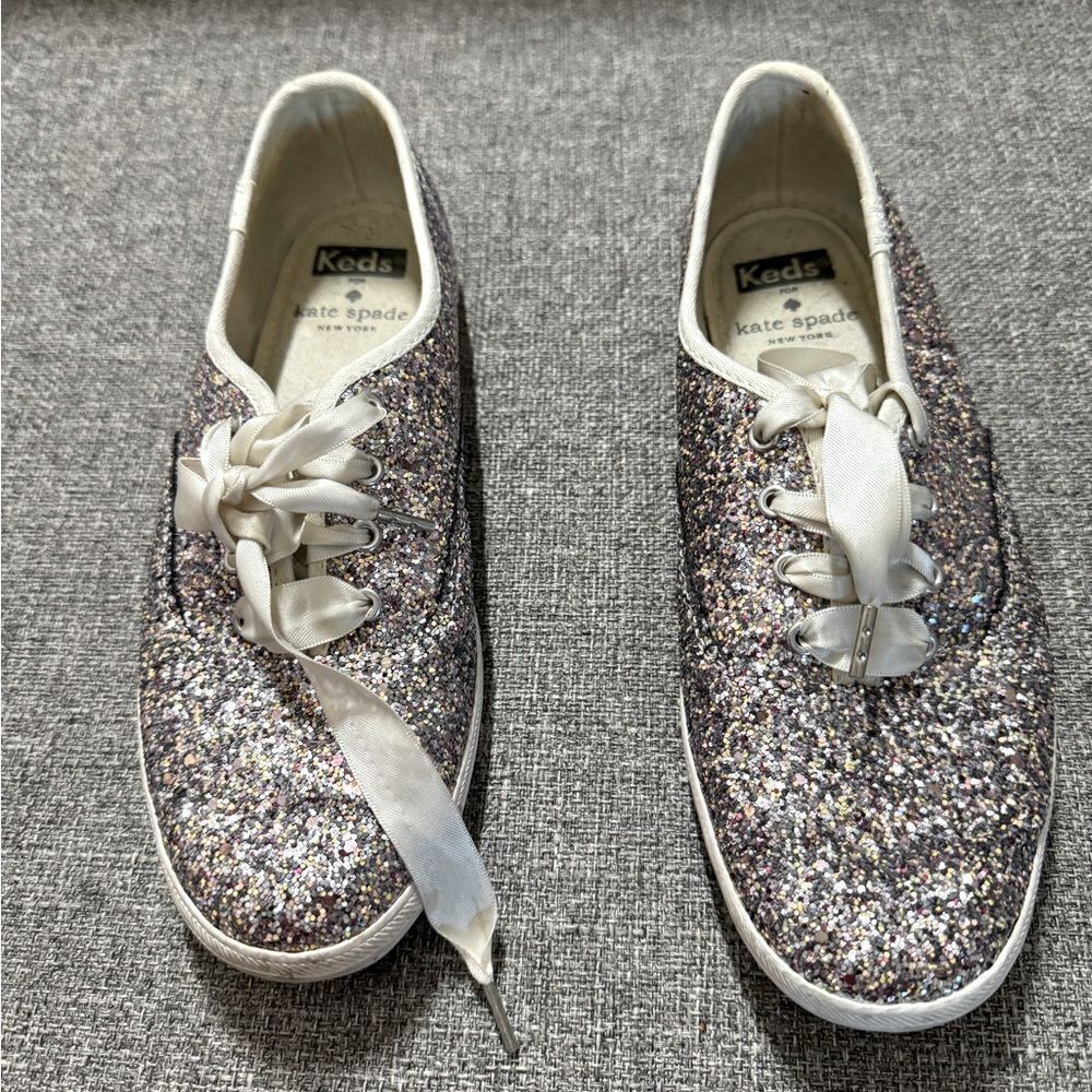 kate spade x Keds Glitter Low-Top Sneakers in Multicolor Sparkle